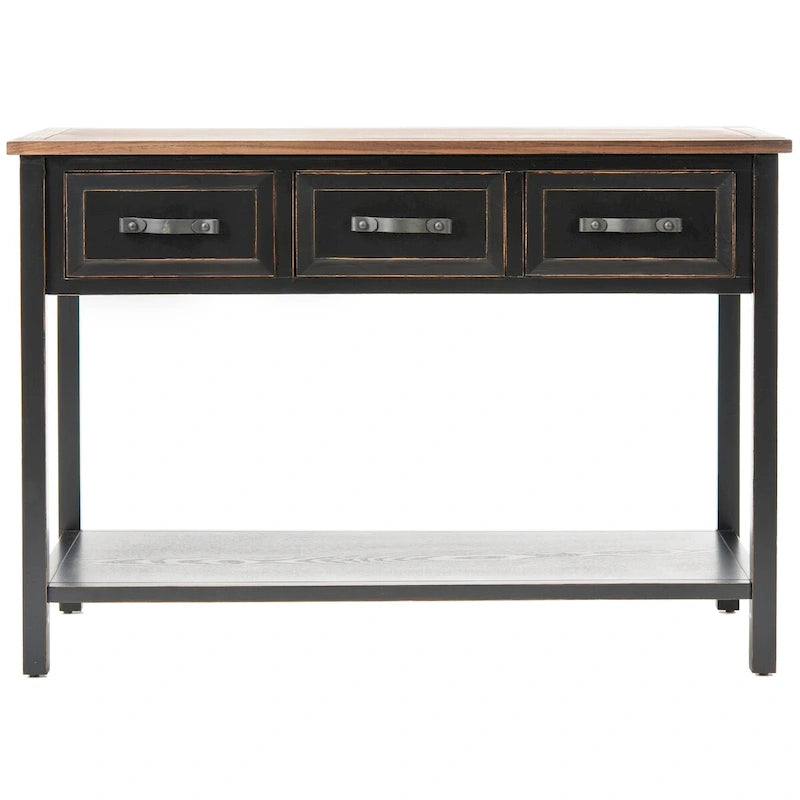 Consolle Nera / Grigio Cenere / Blu Fienile con Cassetti, Montaggio per 1 Persona