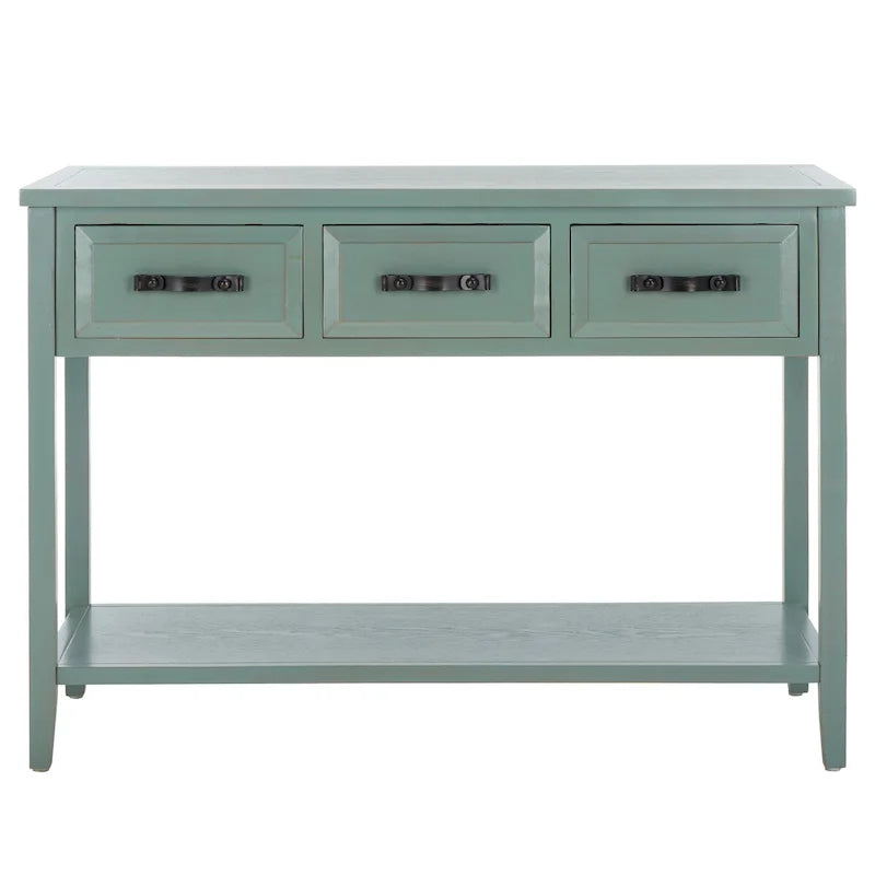 Consolle Nera / Grigio Cenere / Blu Fienile con Cassetti, Montaggio per 1 Persona