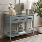 Consolle Nera / Grigio Cenere / Blu Fienile con Cassetti, Montaggio per 1 Persona