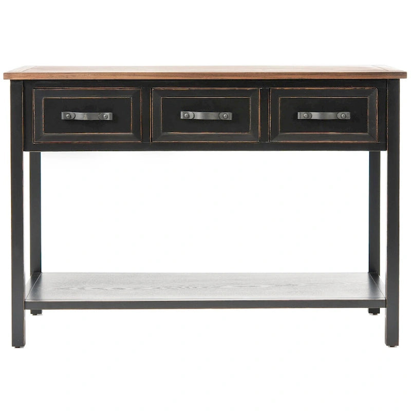 Consolle Nera / Grigio Cenere / Blu Fienile con Cassetti, Montaggio per 1 Persona
