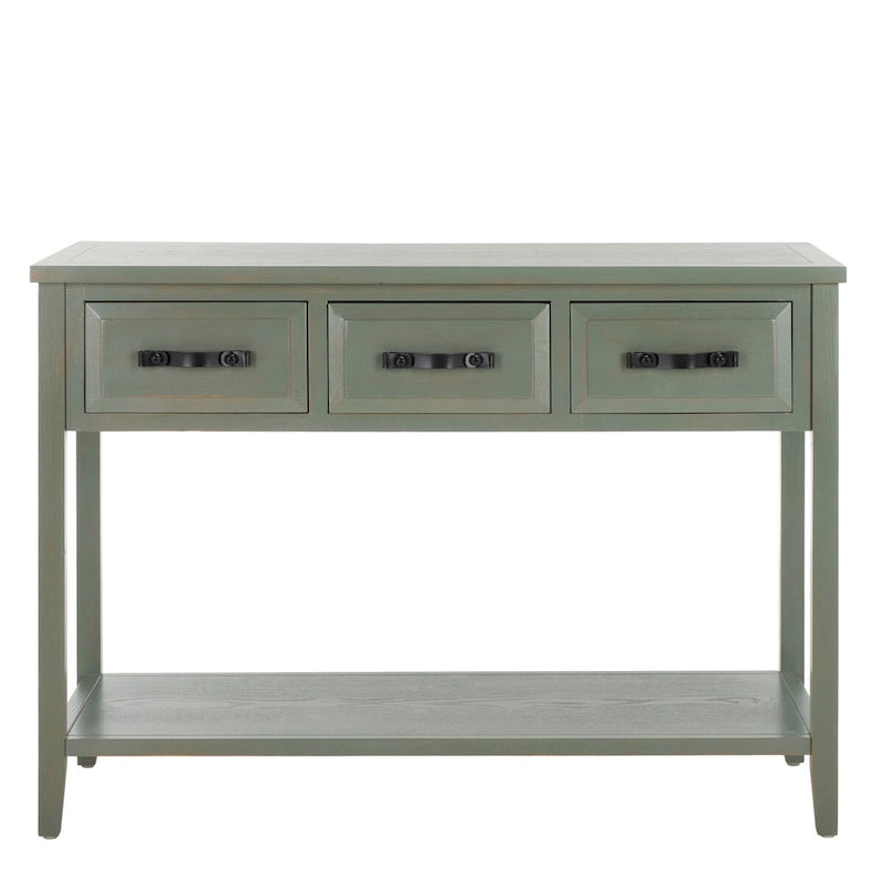 Consolle Nera / Grigio Cenere / Blu Fienile con Cassetti, Montaggio per 1 Persona