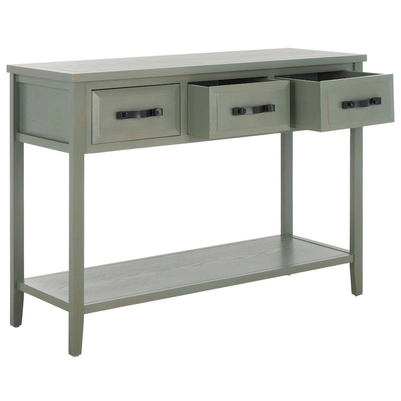 Consolle Nera / Grigio Cenere / Blu Fienile con Cassetti, Montaggio per 1 Persona
