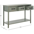 Consolle Nera / Grigio Cenere / Blu Fienile con Cassetti, Montaggio per 1 Persona