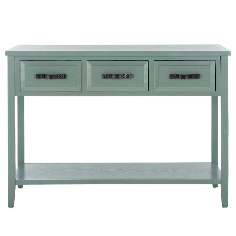 Consolle Nera / Grigio Cenere / Blu Fienile con Cassetti, Montaggio per 1 Persona