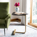 SAFAVIEH Marjorie C-Table-Black / Gold - 19  x 15  x 25  - 19Wx15Dx25H