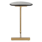 Tavolino a C Nero/Oro, Singolo, 48,26 cm L x 38,1 cm P x 63,5 cm A