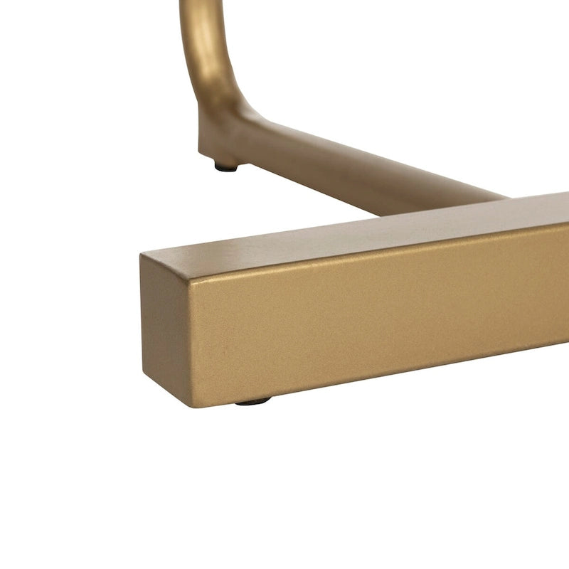 Tavolino a C Nero/Oro, Singolo, 48,26 cm L x 38,1 cm P x 63,5 cm A