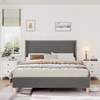 Letto imbottito in velluto con piattaforma, misura Matrimoniale/Queen/King