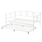Divano letto in metallo nero/bianco/rosa con letto estraibile, singolo, per 2 persone