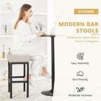 Sgabello da bar senza schienale imbottito a sella nero/grigio/bianco, set da 2/4/6, altezza bancone 27"