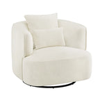 Poltroncina girevole a 360° in tessuto color grano/blu marino/grigio/beige, seduta singola