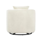Poltroncina girevole a 360° in tessuto color grano/blu marino/grigio/beige, seduta singola