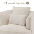 Poltroncina girevole a 360° in tessuto color grano/blu marino/grigio/beige, seduta singola