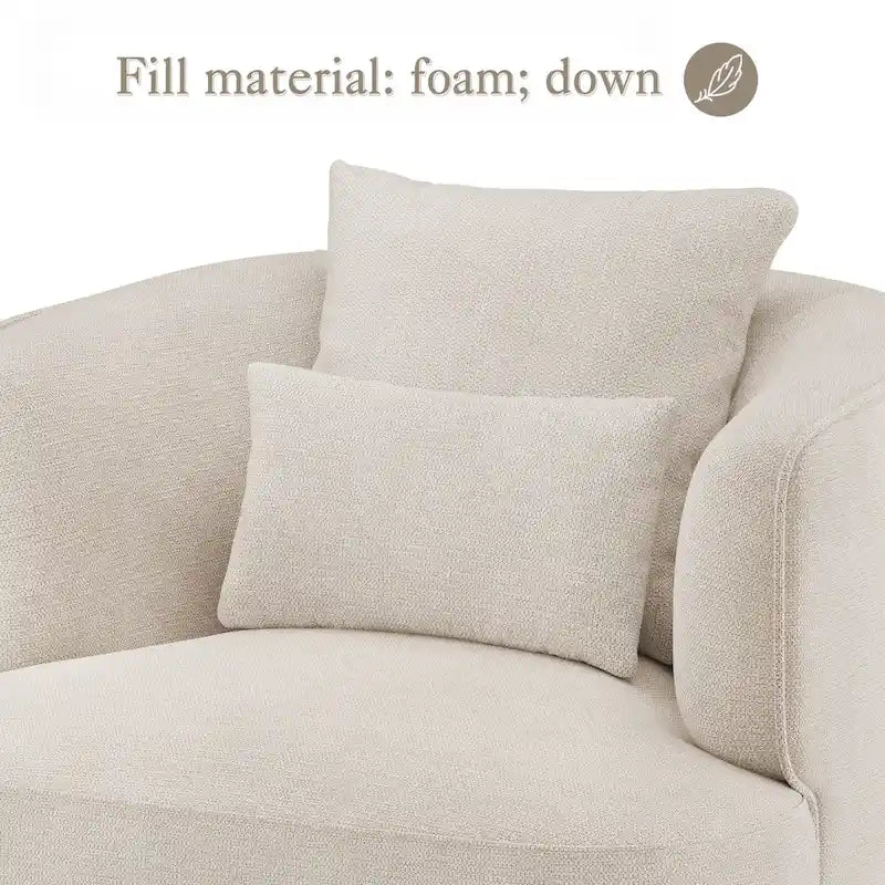 Poltroncina girevole a 360° in tessuto color grano/blu marino/grigio/beige, seduta singola