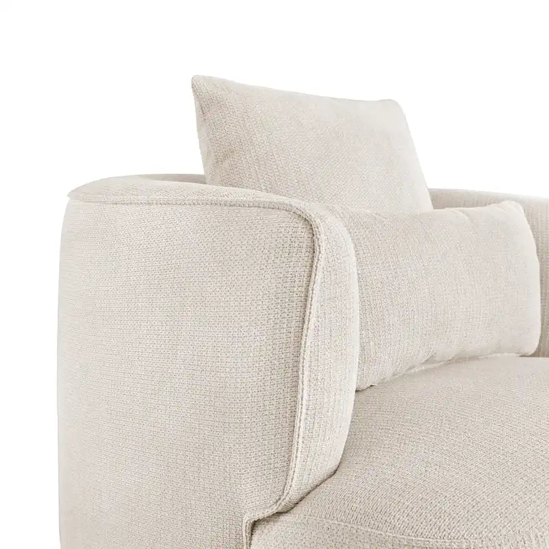 Poltroncina girevole a 360° in tessuto color grano/blu marino/grigio/beige, seduta singola