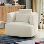 Poltroncina girevole a 360° in tessuto color grano/blu marino/grigio/beige, seduta singola