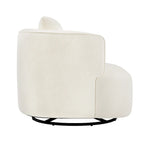 Poltroncina girevole a 360° in tessuto color grano/blu marino/grigio/beige, seduta singola