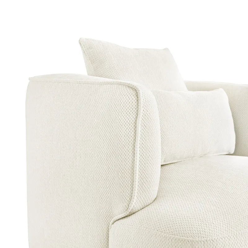 Poltroncina girevole a 360° in tessuto color grano/blu marino/grigio/beige, seduta singola
