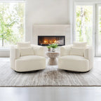 Poltroncina girevole a 360° in tessuto color grano/blu marino/grigio/beige, seduta singola