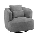 Poltroncina girevole a 360° in tessuto color grano/blu marino/grigio/beige, seduta singola