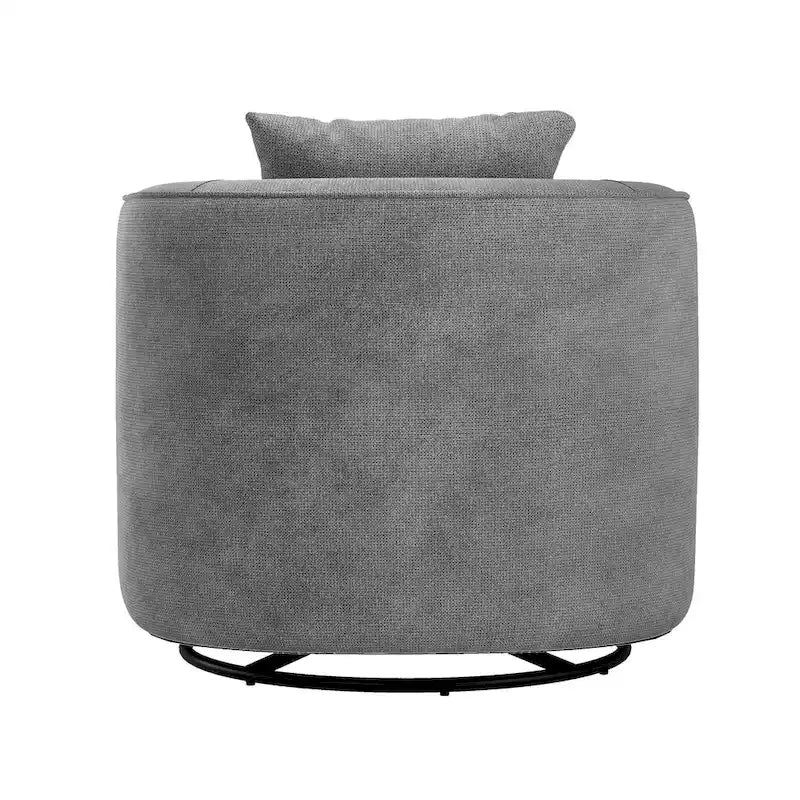 Poltroncina girevole a 360° in tessuto color grano/blu marino/grigio/beige, seduta singola