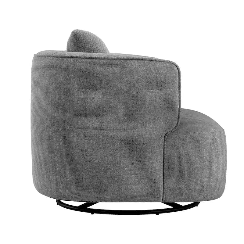 Poltroncina girevole a 360° in tessuto color grano/blu marino/grigio/beige, seduta singola
