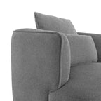 Poltroncina girevole a 360° in tessuto color grano/blu marino/grigio/beige, seduta singola