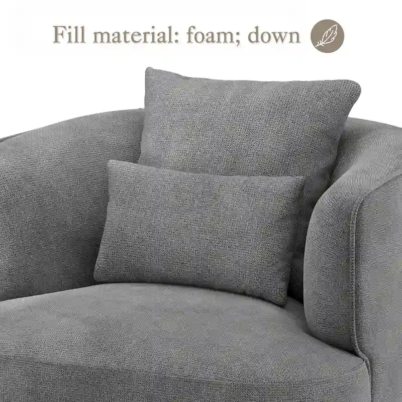 Poltroncina girevole a 360° in tessuto color grano/blu marino/grigio/beige, seduta singola