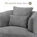 Poltroncina girevole a 360° in tessuto color grano/blu marino/grigio/beige, seduta singola