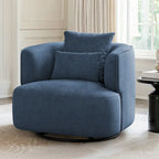Poltroncina girevole a 360° in tessuto color grano/blu marino/grigio/beige, seduta singola