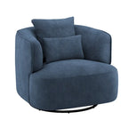 Poltroncina girevole a 360° in tessuto color grano/blu marino/grigio/beige, seduta singola