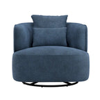 Poltroncina girevole a 360° in tessuto color grano/blu marino/grigio/beige, seduta singola