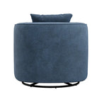 Poltroncina girevole a 360° in tessuto color grano/blu marino/grigio/beige, seduta singola