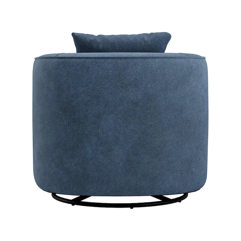 Poltroncina girevole a 360° in tessuto color grano/blu marino/grigio/beige, seduta singola