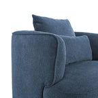 Poltroncina girevole a 360° in tessuto color grano/blu marino/grigio/beige, seduta singola