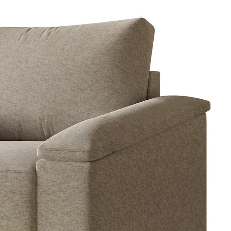 Set divano 3 pezzi rivestito in lino – Poltrona, Divanetto a 2 posti e Divano (Blu / Azzurro / Beige / Grigio / Beige Scuro)