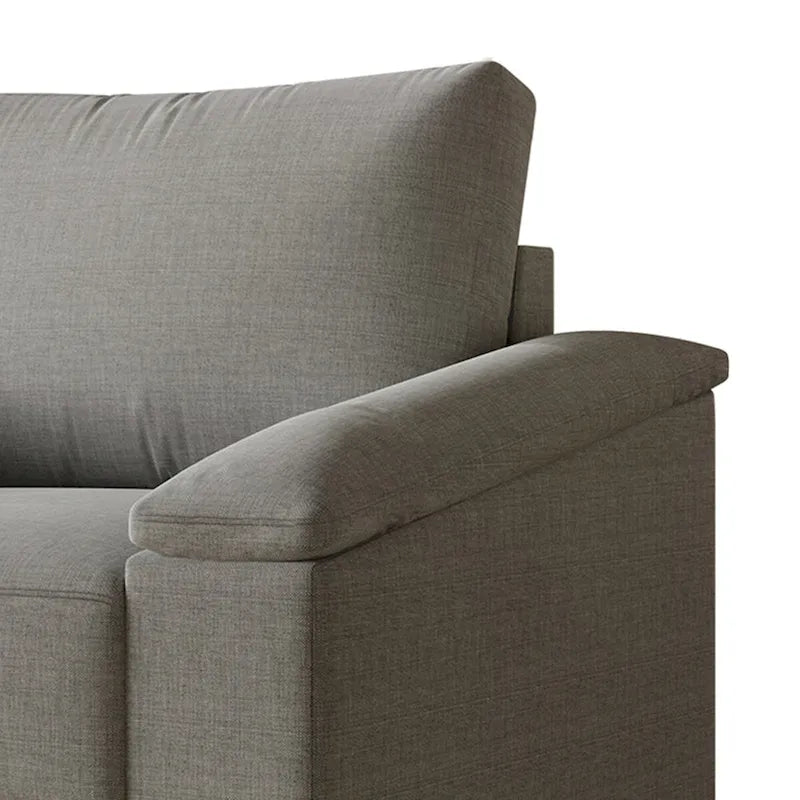 Set divano 3 pezzi rivestito in lino – Poltrona, Divanetto a 2 posti e Divano (Blu / Azzurro / Beige / Grigio / Beige Scuro)