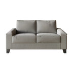 Set divano 3 pezzi rivestito in lino – Poltrona, Divanetto a 2 posti e Divano (Blu / Azzurro / Beige / Grigio / Beige Scuro)