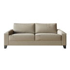 Set divano 3 pezzi rivestito in lino – Poltrona, Divanetto a 2 posti e Divano (Blu / Azzurro / Beige / Grigio / Beige Scuro)