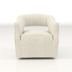 Poltrona girevole a 360° in velluto con schienale aperto, vari colori, set da 2