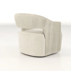 Poltrona girevole a 360° in velluto con schienale aperto, vari colori, set da 2