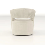 Poltrona girevole a 360° in velluto con schienale aperto, vari colori, set da 2