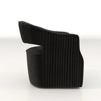 Poltrona girevole a 360° in velluto con schienale aperto, vari colori, set da 2
