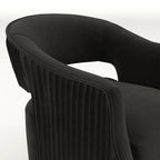 Poltrona girevole a 360° in velluto con schienale aperto, vari colori, set da 2