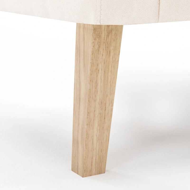 Poltrona d'accento in lino, trapuntata a bottoni, beige/grigia/verde, singola/doppia, stile metà secolo