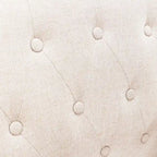 Poltrona d'accento in lino, trapuntata a bottoni, beige/grigia/verde, singola/doppia, stile metà secolo
