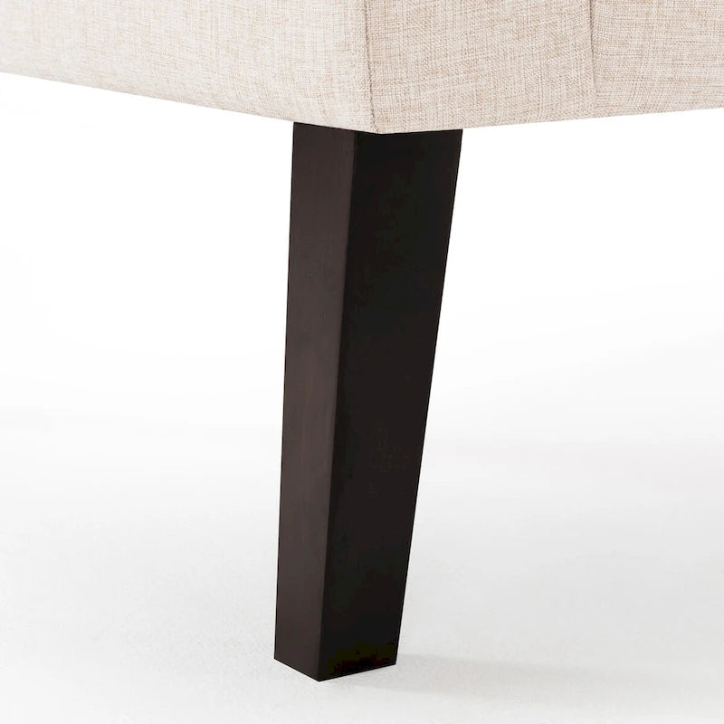 Poltrona d'accento in lino, trapuntata a bottoni, beige/grigia/verde, singola/doppia, stile metà secolo