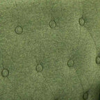 Poltrona d'accento in lino, trapuntata a bottoni, beige/grigia/verde, singola/doppia, stile metà secolo