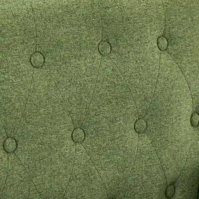 Poltrona d'accento in lino, trapuntata a bottoni, beige/grigia/verde, singola/doppia, stile metà secolo