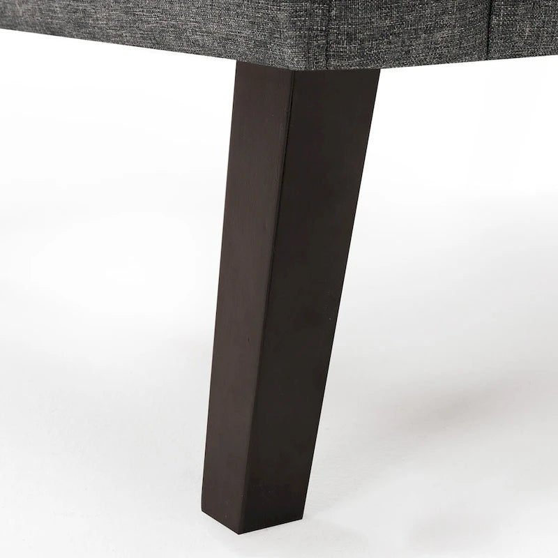 Poltrona d'accento in lino, trapuntata a bottoni, beige/grigia/verde, singola/doppia, stile metà secolo